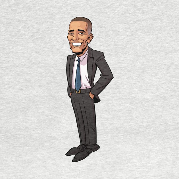 Barack Obama Caricature by tommartinart